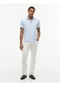 Polo Celeste En Algodón Fluido De Corte Regular Tommy Hilfiger de Tommy Hilfiger