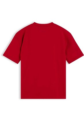 Camiseta Roja Heritage Manga Corta Con Logo De Parche Tommy Hilfiger