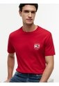 Camiseta Roja De Corte Regular Con Logo Box Flag Tommy Hilfiger de Tommy Hilfiger
