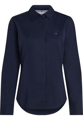 Camisa Azul Stretch De Corte Regular Tommy Hilfiger