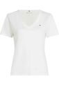 Camiseta Blanca Con Cuello En V Tommy Hilfiger de Tommy Hilfiger