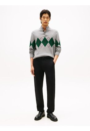 Pantalón Negro Chino Denton Recto De Sarga Tommy Hilfiger