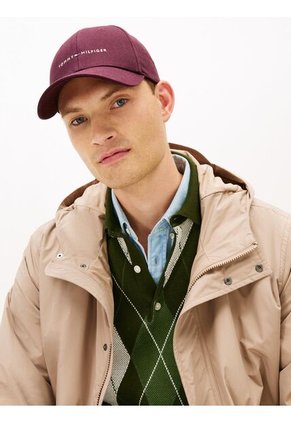 Gorra Roja De Sarga Con Logo Bordado Tommy Hilfiger