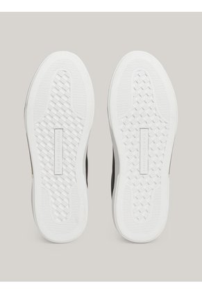 Tenis Negro En Cuero Tommy Hilfiger
