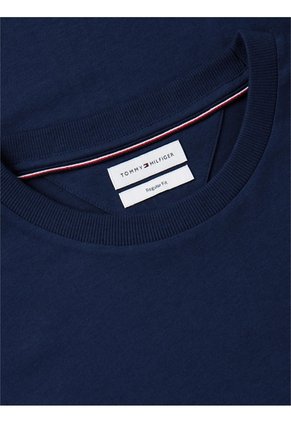 Camiseta Azul Con Logo Gráfico Floral Estampado En El Pecho Tommy Hilfiger