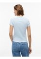 Camiseta Celeste Slim De Punto Con Logo Tommy Jeans de Tommy Hilfiger