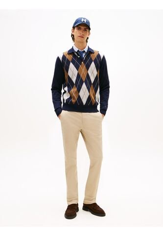 Pantalón Beige Chino Denton Recto De Sarga Tommy Hilfiger Tommy Hilfiger