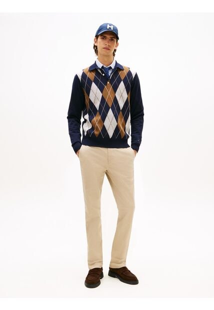 Pantalón Beige Chino Denton Recto De Sarga Tommy Hilfiger
