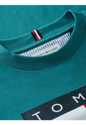 Camiseta Verde De Punto Heritage Con Logo Tommy Hilfiger