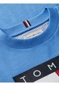 Camiseta Celeste De Punto Heritage Con Logo Tommy Hilfiger de Tommy Hilfiger