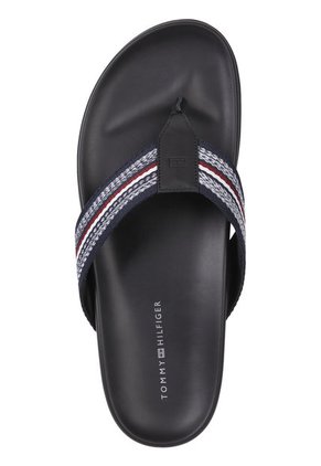 Sandalias Corporate Mixtas De Cuero Hombre Negro Tommy Hilfiger