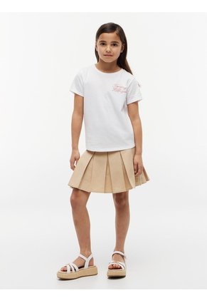 Camiseta Blanca De Corte Slim Con Logo De Cuerda Tommy Hilfiger
