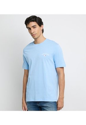 Camiseta Celeste Con Logo Gráfico Tommy Hilfiger