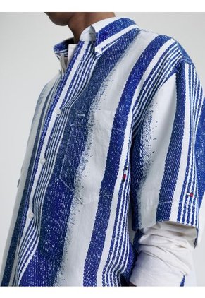 Camisa De Rayas Verticales Hombre Tommy Hilfiger
