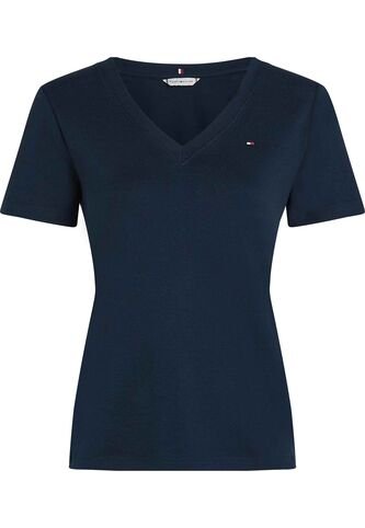 Camiseta Azul Con Cuello En V Tommy Hilfiger Tommy Hilfiger