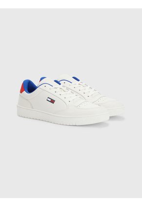 Tenis Urbanas En Cuero Blanco Tommy Hilfiger