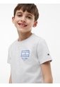Camiseta Gris De Punto Con Contorno Del Logo Tommy Hilfiger de Tommy Hilfiger