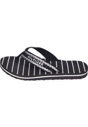 Sandalias De Playa Con Tiras Distintivas Mujer Negro Tommy Hilfiger