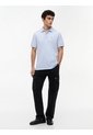 Polo Celeste De Corte Regular Ribeteado Con Logo Tommy Jeans de Tommy Hilfiger