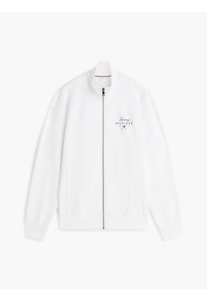 Chaqueta Blanca De Cuello Alto Con Cierre De Cremallera Tommy Hilfiger