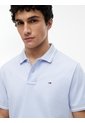 Polo Celeste De Corte Regular Ribeteado Con Logo Tommy Jeans de Tommy Hilfiger