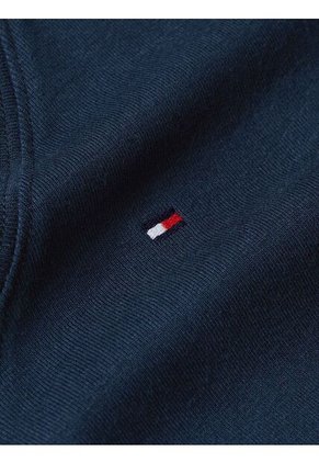 Camiseta Azul Con Cuello En V Tommy Hilfiger