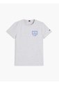 Camiseta Gris De Punto Con Contorno Del Logo Tommy Hilfiger de Tommy Hilfiger