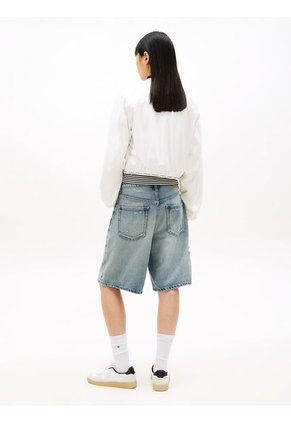 Chaqueta Blanca Bomber Con Inscripción Tommy Jeans