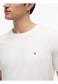 Camiseta Blanca De Cuello Redondo Con Logo Bordado Tommy Hilfiger de Tommy Hilfiger