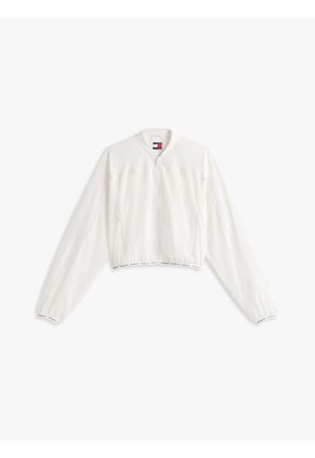 Chaqueta Blanca Bomber Con Inscripción Tommy Jeans