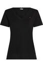 Camiseta Negra Con Cuello En V Tommy Hilfiger de Tommy Hilfiger