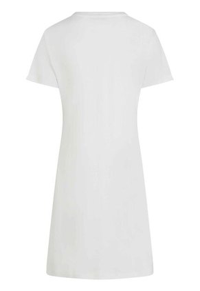 Vestido Blanco De Cuello V Con Logo Tommy Hilfiger