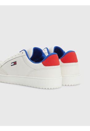 Tenis Urbanas En Cuero Blanco Tommy Hilfiger