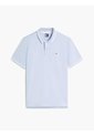 Polo Celeste De Corte Regular Ribeteado Con Logo Tommy Jeans de Tommy Hilfiger
