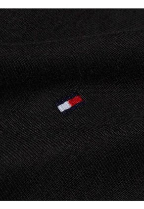 Camiseta Negra Con Cuello En V Tommy Hilfiger