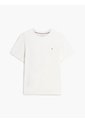 Camiseta Blanca De Cuello Redondo Con Logo Bordado Tommy Hilfiger de Tommy Hilfiger
