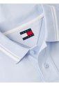 Polo Celeste De Corte Regular Ribeteado Con Logo Tommy Jeans de Tommy Hilfiger