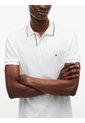 Polo Blanco De Corte Slim Con Logo Tommy Hilfiger de Tommy Hilfiger