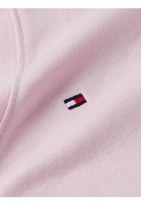 Camiseta Rosada Con Cuello En V Tommy Hilfiger