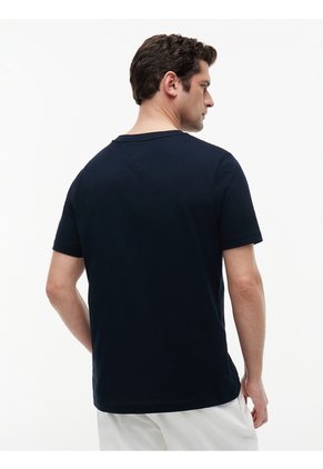 Camiseta Azul De Punto Con Logo Gráfico Tommy Hilfiger