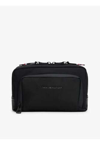 Neceser Negro Textil Con Logo TH Metalizado Tommy Hilfiger Tommy Hilfiger