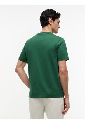 Camiseta Verde Con Logo Gráfico Floral Estampado En El Pecho Tommy Hilfiger