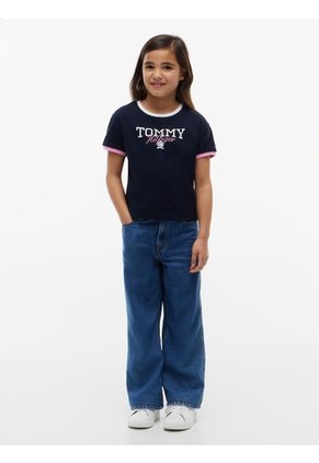 Camiseta Multicolor Manga Corta Con Logo Gráfico Tommy Hilfiger
