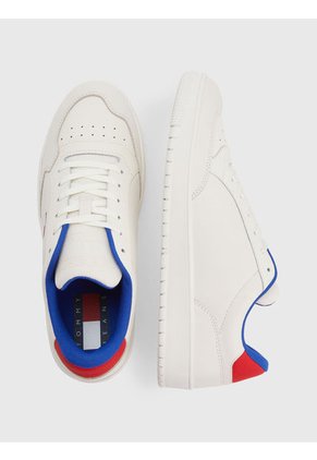 Tenis Urbanas En Cuero Blanco Tommy Hilfiger