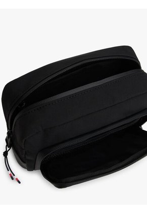 Neceser Negro Textil Con Logo TH Metalizado Tommy Hilfiger