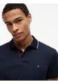 Polo Azul De Corte Slim Con Logo Tommy Hilfiger de Tommy Hilfiger