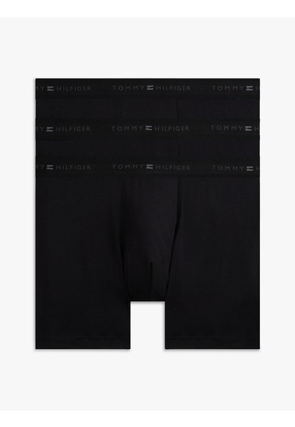 Pack Negro De 3 Bóxer Brief Con Logo Tommy Hilfiger