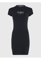 Vestido De Tommy Jeans Para Mujer Negro Tommy Jeans de Tommy Hilfiger