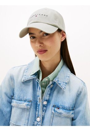 Gorra Gris De Seis Paneles Con Logo Tommy Hilfiger