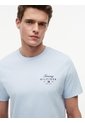 Camiseta Celeste De Cuello Redondo De Punto Con Logo Tommy Hilfiger de Tommy Hilfiger